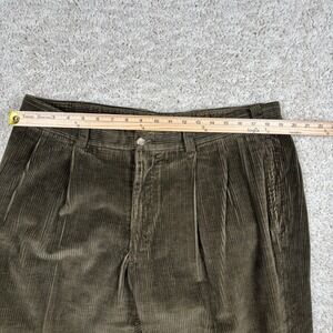 Bills Khakis Mens Pleated Corduroy Pants‎ Olive Green Size 38x32 Casual Classic